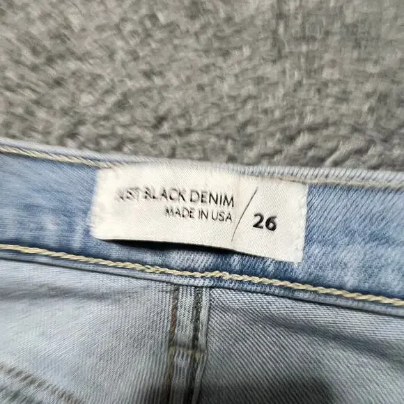 Just Black Denim Jeans Womens 26 (27x32) High Rise Wide Leg Light Wash Blue - Picture 5 of 11